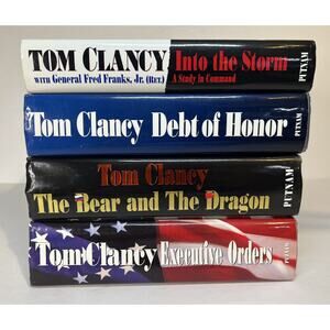 TOM CLANCY Best Selling Hardcover Books - Lot Of Four (4)
